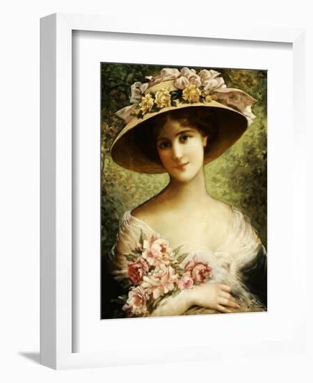 The Fancy Bonnet-Emile Vernon-Framed Giclee Print