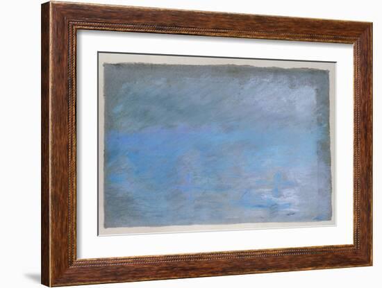 Waterloo Bridge, Brouillard, Pastel on Blue Paper 1901-Edgar Degas-Framed Giclee Print