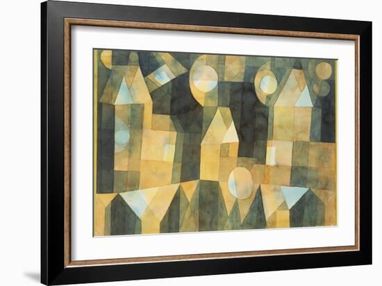 Three Houses and a Bridge; Drei Hauser an Der Brucke-Paul Klee-Framed Giclee Print