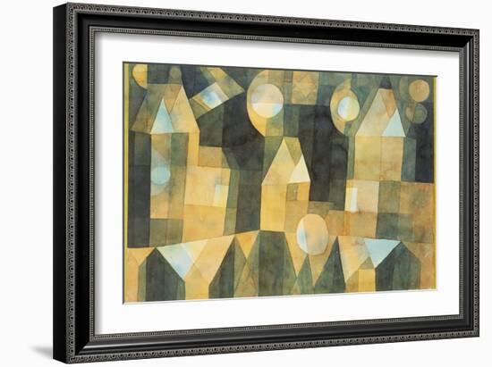 Three Houses and a Bridge; Drei Hauser an Der Brucke-Paul Klee-Framed Giclee Print