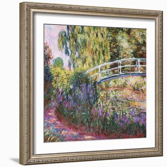 The Japanese Bridge, Pond with Water Lillies; Le Pont Japonais Bassin Aux Nympheas-Claude Monet-Framed Giclee Print