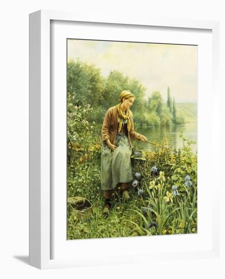 Fishing on a Spring Day-Daniel Ridgway Knight-Framed Giclee Print