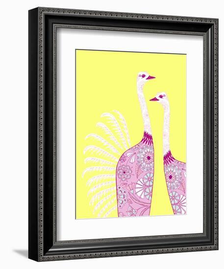 Ostrich Girls-null-Framed Giclee Print