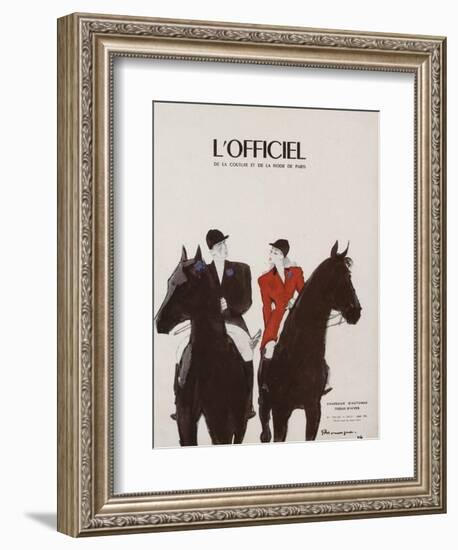 L'Officiel - Chapeaux d'Automne, Tissus d'Hiver-Mourgue-Framed Art Print