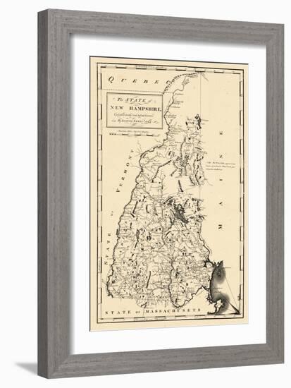 1794, New Hampshire State Map, New Hampshire, United States-null-Framed Giclee Print