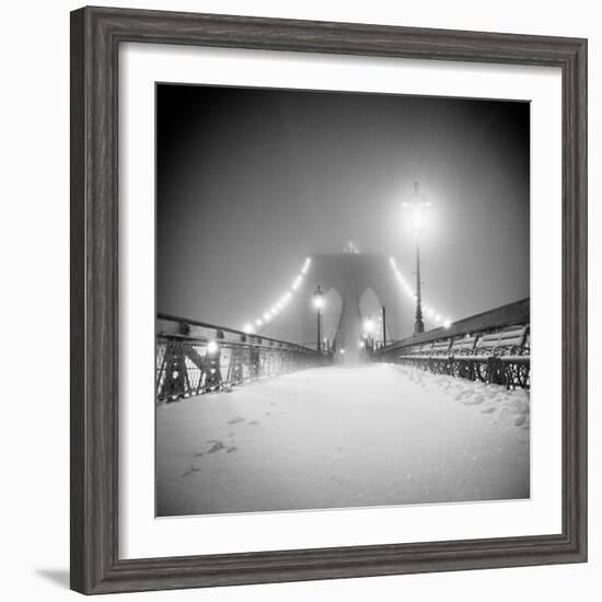 Bridge and Blizzard-Evan Morris Cohen-Framed Photographic Print