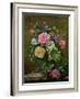 Roses in a Glass Vase-Albert Williams-Framed Giclee Print