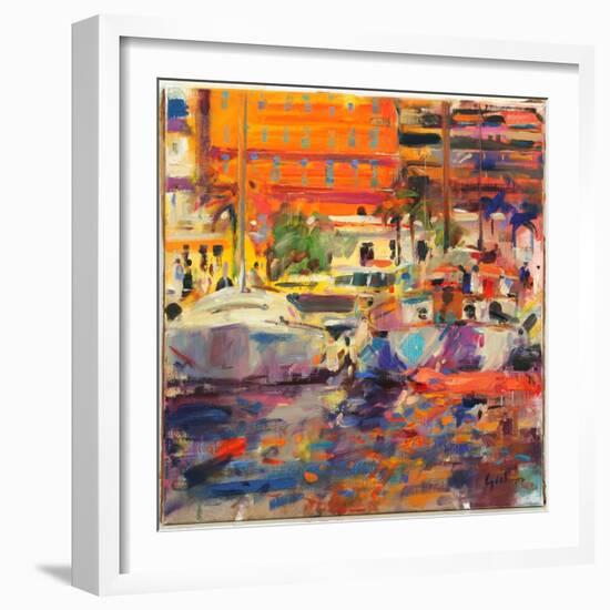 The Riviera at Menton-Peter Graham-Framed Giclee Print