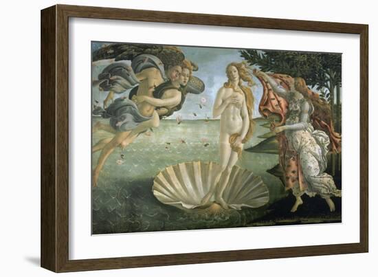 The Birth of Venus, Ca. 1485-Sandro Botticelli-Framed Giclee Print