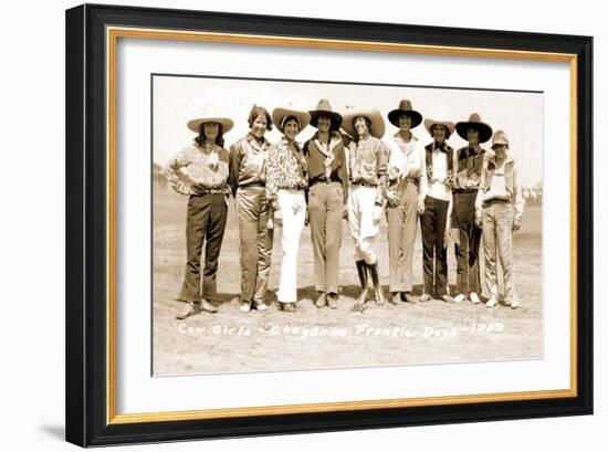 Nine Cowgirls-null-Framed Art Print