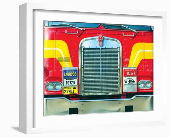 Trucking-Brian James-Framed Art Print