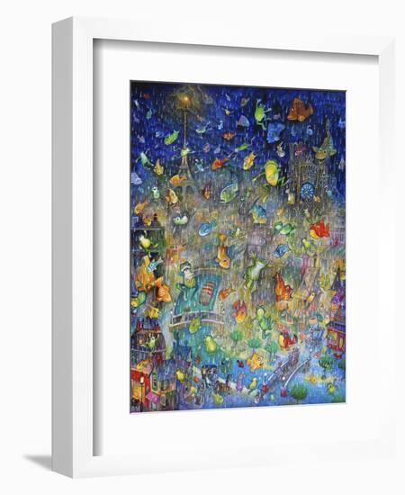 Raining Frogs and Fishes-Bill Bell-Framed Giclee Print