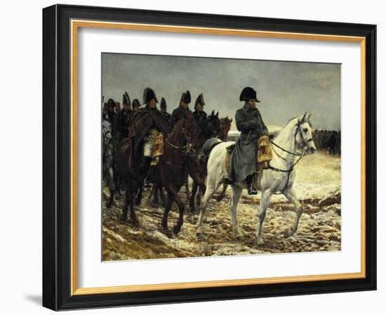 Napoleon on Campaign in France,1814-Jean-Louis Ernest Meissonier-Framed Art Print