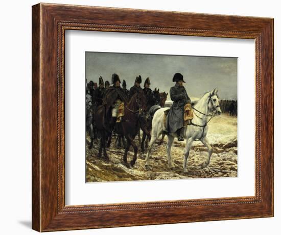 Napoleon on Campaign in France,1814-Jean-Louis Ernest Meissonier-Framed Art Print