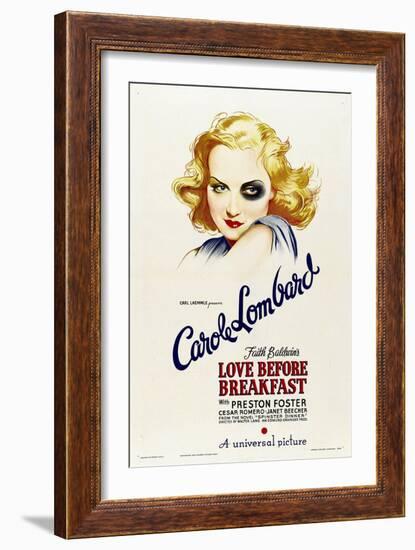 LOVE BEFORE BREAKFAST, Carole Lombard, 1936-null-Framed Art Print