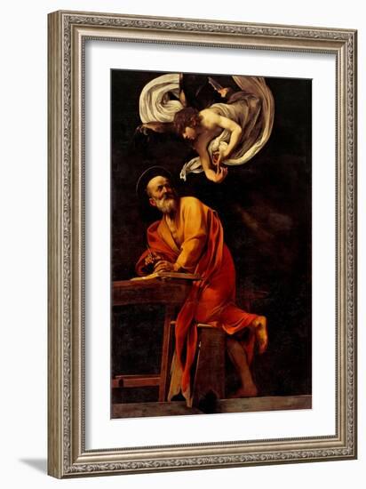 St. Matthew and the Angel-Caravaggio-Framed Art Print