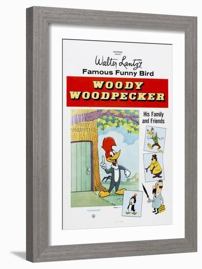 Woody Woodpecker, Chilly Willy (Bottom Left), Ca. Mid 1950s-null-Framed Premium Giclee Print