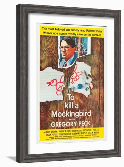 To Kill a Mockingbird, Gregory Peck, 1962-null-Framed Art Print