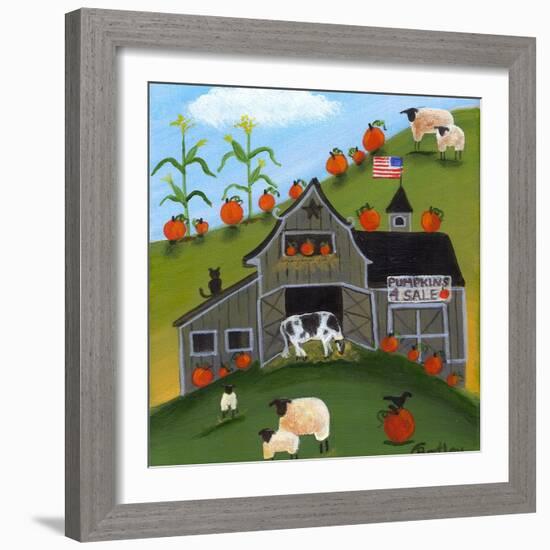 Pumpkins 4 Sale Cheryl Bartley-Cheryl Bartley-Framed Giclee Print