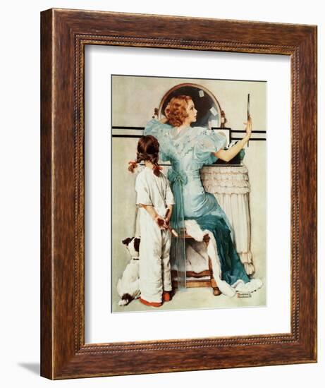 "Going Out", October 21,1933-Norman Rockwell-Framed Giclee Print