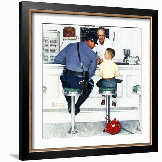 "Runaway", September 20,1958-Norman Rockwell-Framed Giclee Print