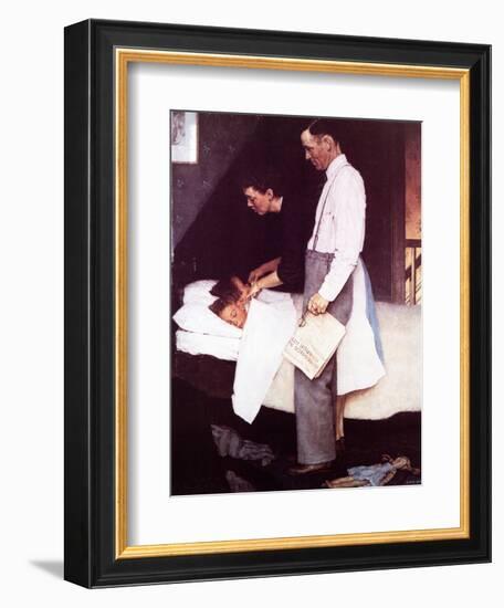 "Freedom From Fear", March 13,1943-Norman Rockwell-Framed Giclee Print