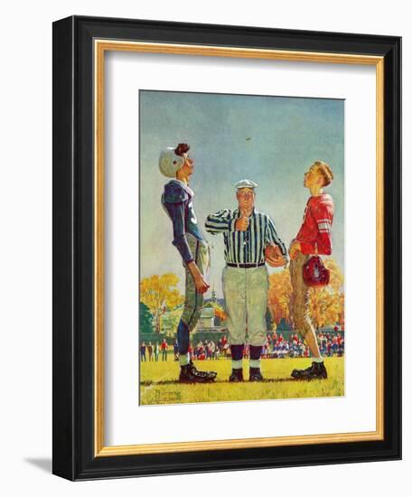 "Coin Toss", October 21,1950-Norman Rockwell-Framed Giclee Print