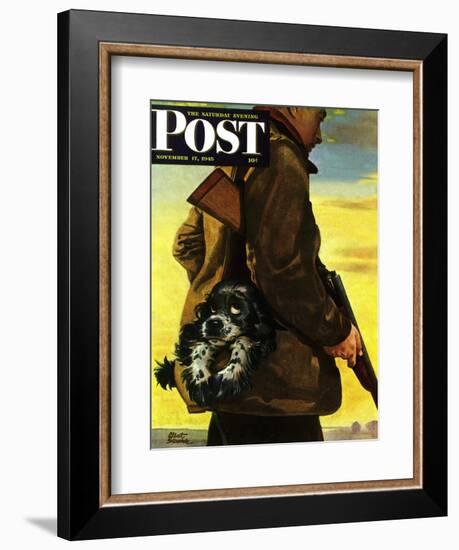 "Pocket Pal," Saturday Evening Post Cover, November 17, 1945-Albert Staehle-Framed Giclee Print