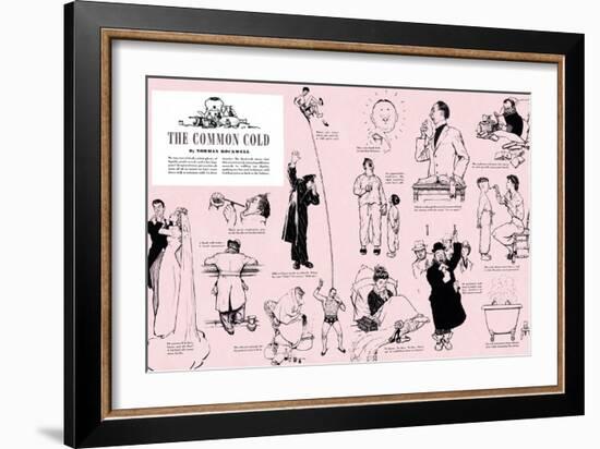 "The Common Cold", January 27,1945-Norman Rockwell-Framed Giclee Print