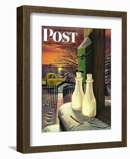 "Frozen Milk," Saturday Evening Post Cover, January 8, 1944-Stevan Dohanos-Framed Giclee Print