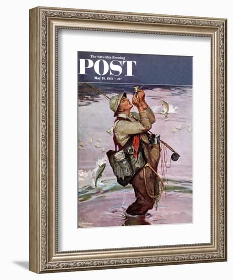 "The Fish are Jumping" Saturday Evening Post Cover, May 19, 1951-Mead Schaeffer-Framed Giclee Print