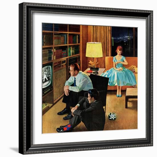 "Date with the Television", April 21, 1956-John Falter-Framed Giclee Print