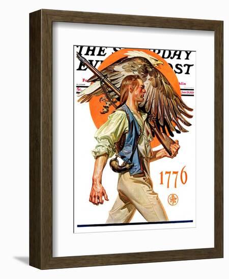 "Minute Man," Saturday Evening Post Cover, June 29, 1929-Joseph Christian Leyendecker-Framed Giclee Print