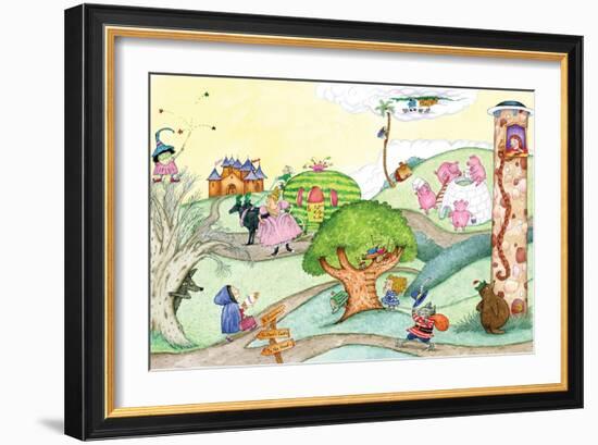 Wacky Fairy Tales - Humpty Dumpty-Marsha Winborn-Framed Giclee Print