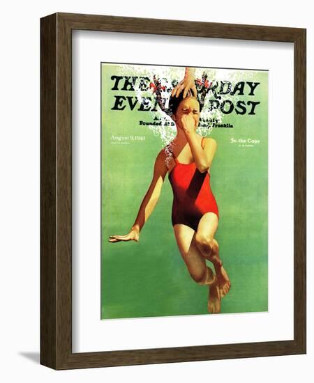 "Dunked Under Water," Saturday Evening Post Cover, August 9, 1941-John Hyde Phillips-Framed Giclee Print