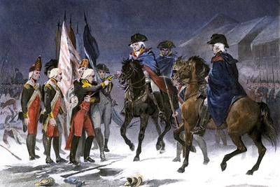 'Wounded Hessian Colonel Rahl Surrenders Trenton to George Washington ...