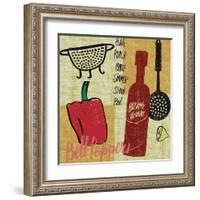 Kitchen Play III-Cheryl Warrick-Framed Art Print