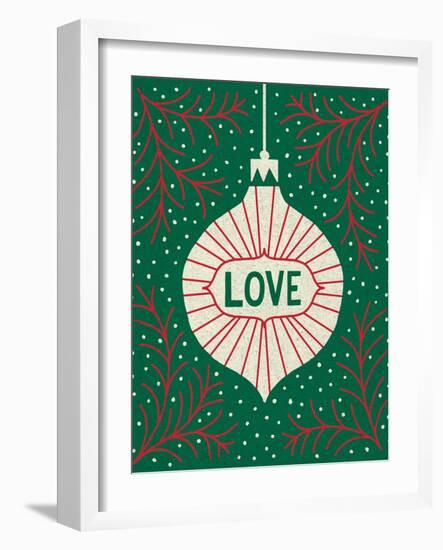 Jolly Holiday Ornaments Love-Michael Mullan-Framed Art Print