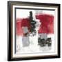 Action II Red Black Sq-Jane Davies-Framed Art Print