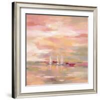 Crimson Waves-Silvia Vassileva-Framed Art Print