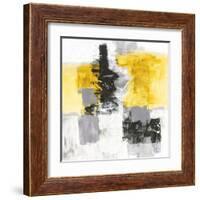 Action II Yellow and Black Sq-Jane Davies-Framed Art Print