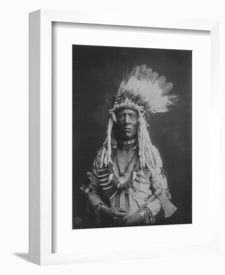 Weasel Tail Piegan Indian Native American Curtis Photograph-Lantern Press-Framed Art Print