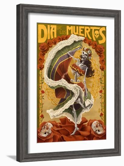 Dia De Los Muertos-Lantern Press-Framed Art Print