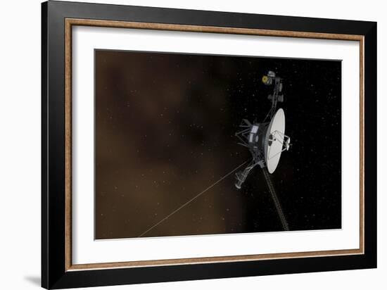 Voyager 1 Spacecraft Entering Interstellar Space-null-Framed Art Print