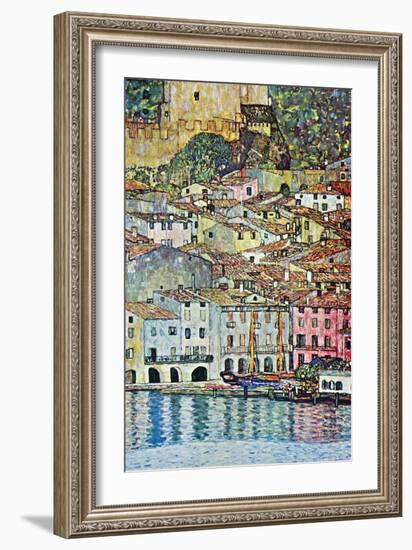 Malcena At The Gardasee-Gustav Klimt-Framed Art Print