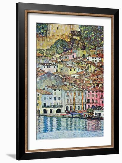 Malcena At The Gardasee-Gustav Klimt-Framed Art Print