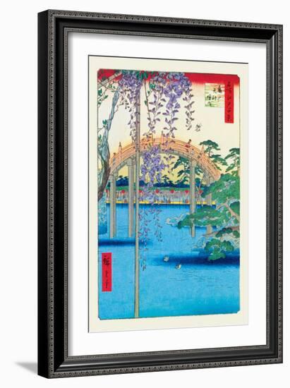 Grounds of the Kameido Tenjin Shrine-Ando Hiroshige-Framed Art Print