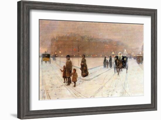 Urban Fairy Tale-Childe Hassam-Framed Art Print