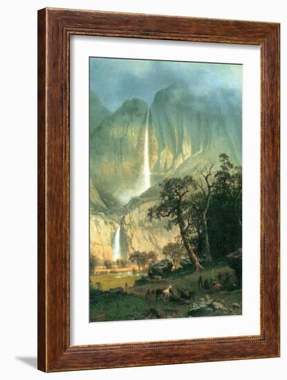 Cho-Looke, Yosemite Waterfall-Albert Bierstadt-Framed Art Print
