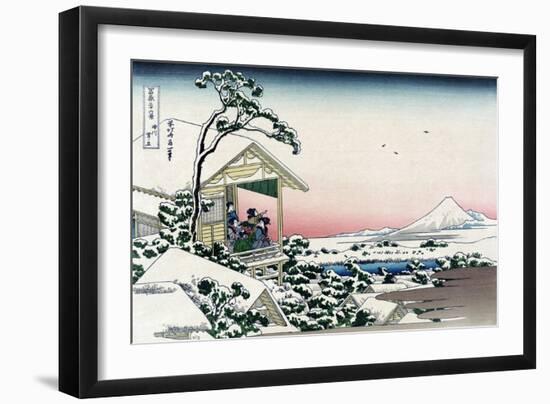 Tea House at Koishikawa-Katsushika Hokusai-Framed Art Print